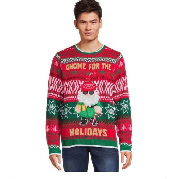 Holiday Time Other - NWOT Holiday Time Men's Gnome Ugly Christmas Sweater Sz XL (44-46)